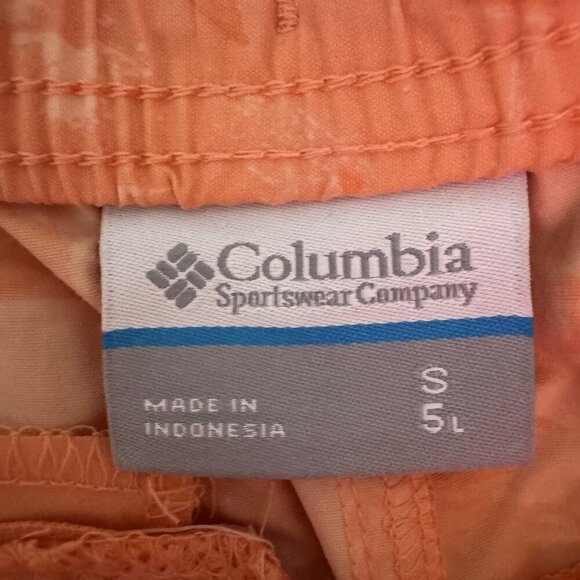 NWT Columbia Walnut River Printed Shorts Womens Small Orange 5" Performance NEW - Picture 2 of 12